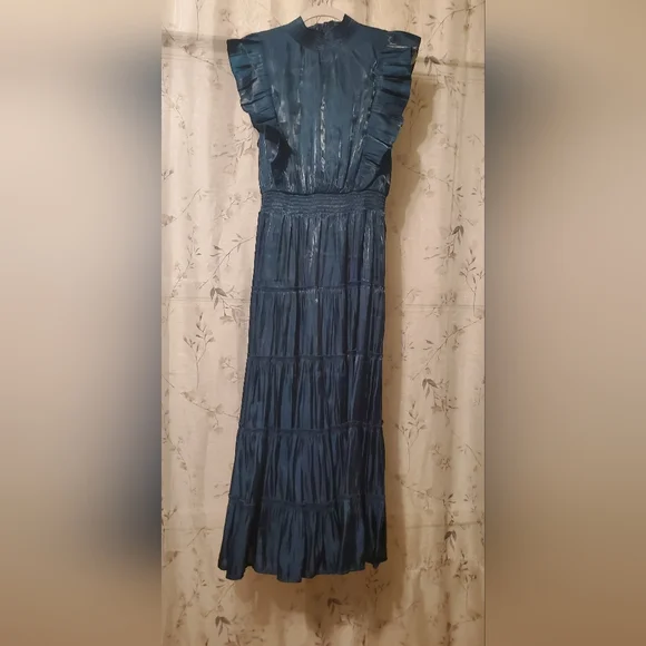 Lulu's Teal Midi Dress - Picture 2 of 3